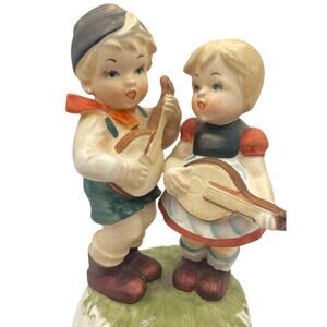 VTG Hummel Like Musical Rotating Base Kids Playing Instruments Figures Works